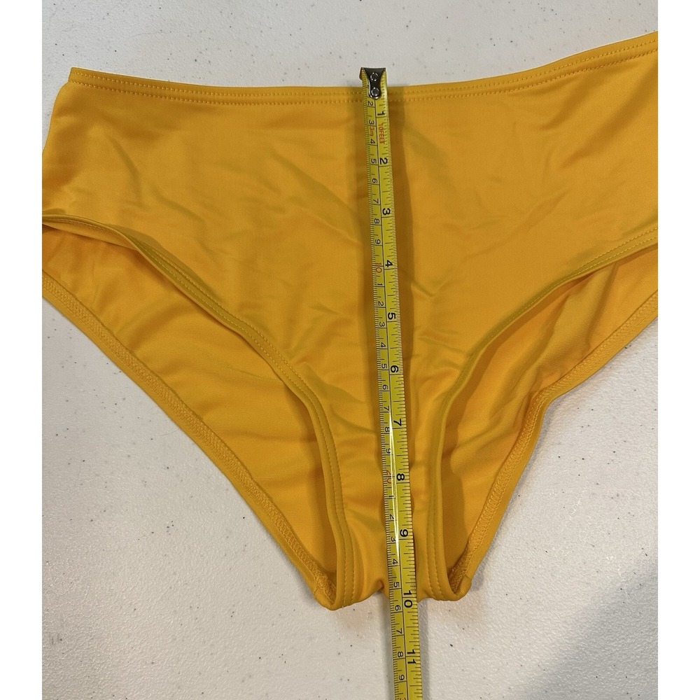 Womens Tankini Swimsuit 2 Piece Small Orange Yellow Boho Floral Mandala Full Set - Picture 16 of 16